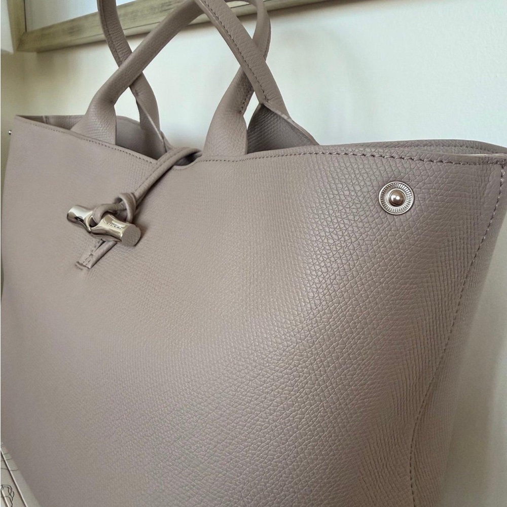 Longchamp Le Roseau L cowhide leather handbag - Picture 12 of 12